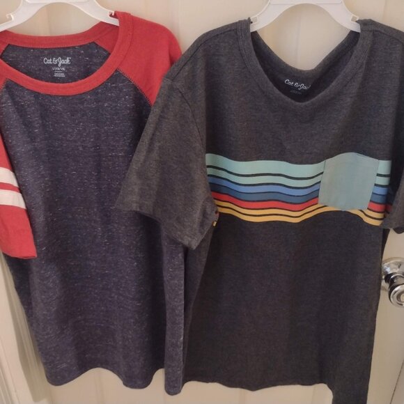 Lot of 2 boys L shirts - Cat & Jack 12/14 - Ships fast! - Picture 1 of 7